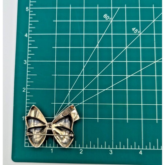 Vintage Danecraft Sterling Silver 925 Ornate Bow Brooch Pin - Picture 8 of 10